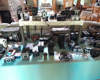Very large vintage camera collection