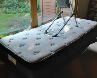 Twin bed that is powered to sitting position. Very new