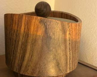 Mid-Century Modern wood ice bucket
