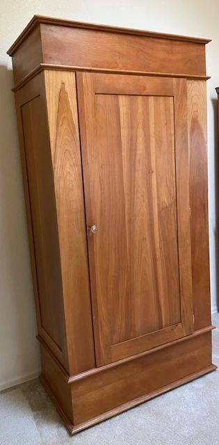 Solid Cherry Armoire with shelving inside