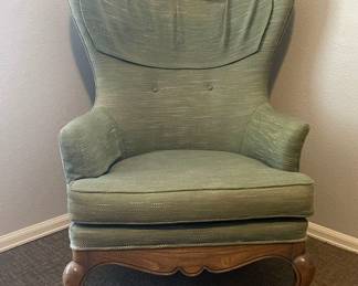Green Wing Back Chair
