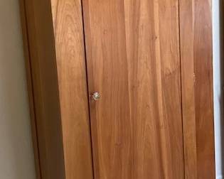 Solid Cherry Armoire with shelving inside