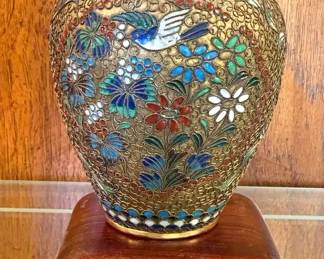 Chinese cloisonne vase