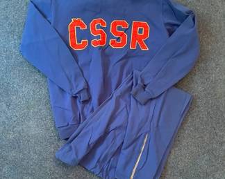 Vintage CSSR Czechoslovakia Mens Gymnastics Warm Up Uniform