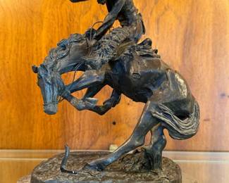 Reproduction of Frederic Remingtons iconic 1905 sculpture, The Rattlesnake