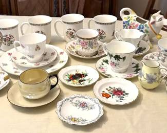 Assorted Tea Cups Saucers
