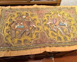 Traditional Burmese Kalaga Textile