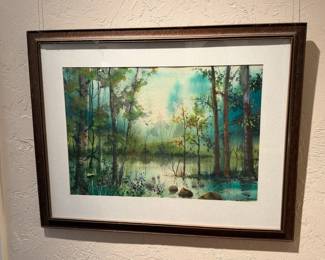 Pierre Maxim Signed Watercolor Painting