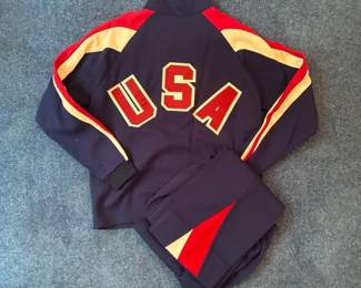 Vintage USA Mens Gymnastics Warmup Uniform