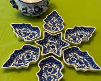 Turkish dip set Russian Gzhel porcelain