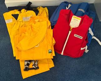 Helly Hansen PVC Rain Suit And SeaGear Ocean Bibs