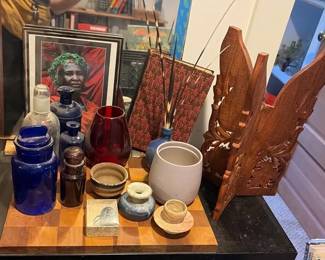 Vintage Cobalt Blue Bottles And More