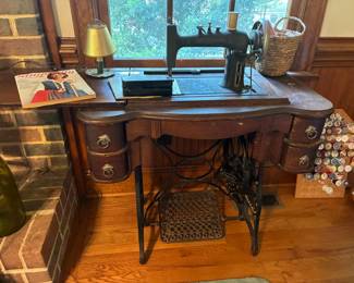 Antique New Companion sewing machine with original manual and accessories