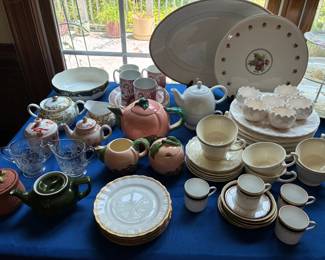 Vintage porcelain and ceramic tableware