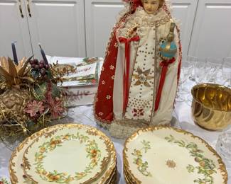 Vintage floral porcelain plates