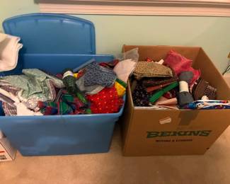 Large selection of fabric remnants