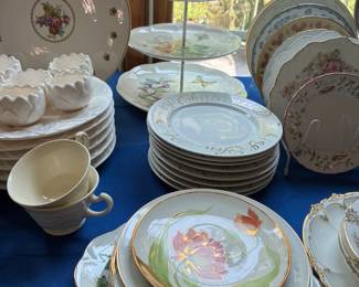 Beautiful selection of china and porcelain plates