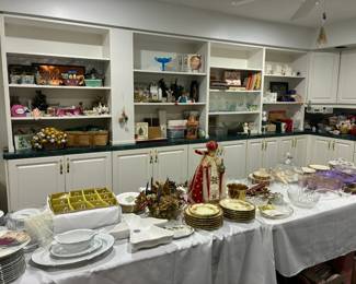 Christmas decor and servingware