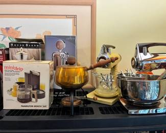 Vintage mixers and kitchenware