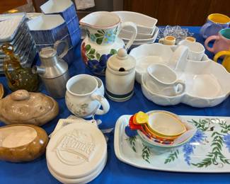 Large selection of serving pieces