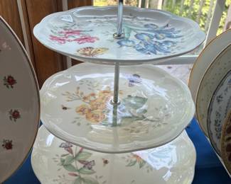 Lenox Butterfly Garden tiered server
