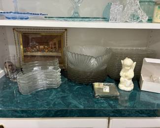 Glass serving pieces