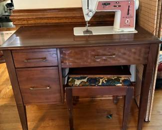 Vintage mid-century modern Singer "Touch & Sew" zigzag sewing machine