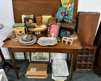 Antique table with multiple leaves