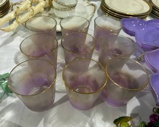 Mid Century purple glasses