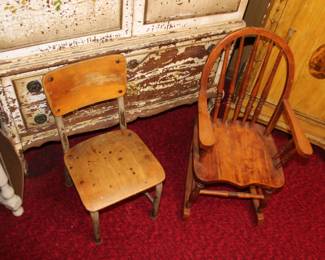 Childrens Rocker and Chair