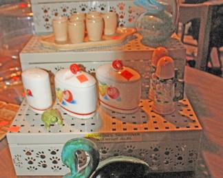 Vintage Kithen Items, Cigarette Holder and Ashtrays
