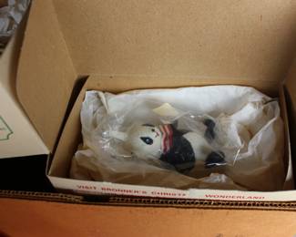 Fragile Antique Panda Glass Ornament