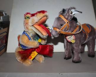Steiff Donkey and Aligator