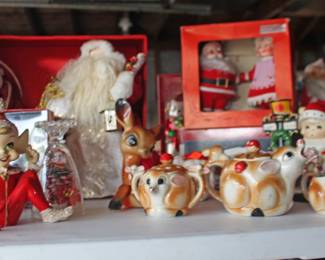 Vintage Santas, Elfs, More