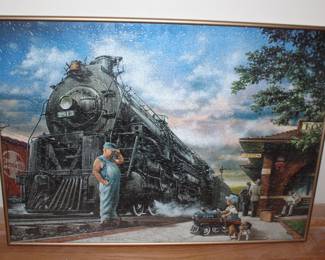 Train RR Worker Child with ToyTrain