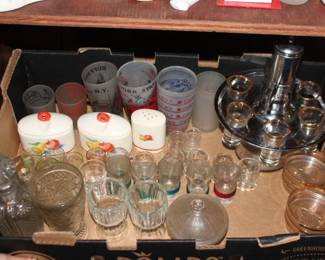 Vintage Glassware and Barwarew