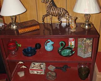 MCM Cabinet, Zebra, Lamps, Deco AshTray, More