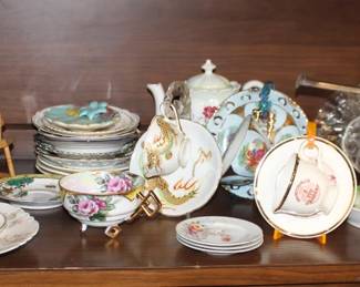 Cups and Saucers, Plates, Punch Bowl, More