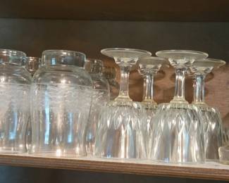 Etched Tree Paneled Stemware Set