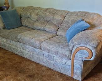 Upholstered woodarm sofa