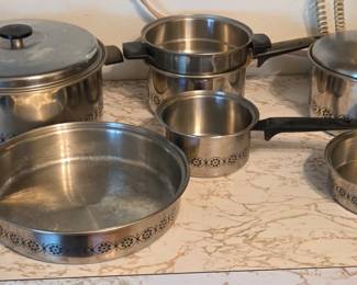 Vintage EKCO PLY STAINLESS Cookware Set