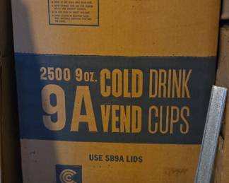 Case of vending cups
