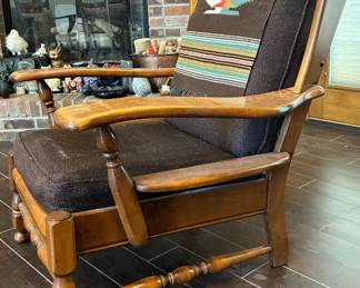 MCM Maple paddle arm lounge chair