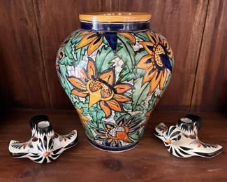 Hand-painted Mexican pottery