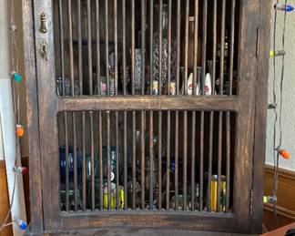 MCM teak spindle cabinet