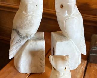 MCM Alabaster bookends