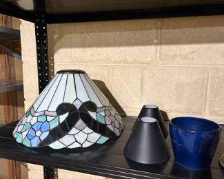 lamp shades and metal rack