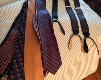 Suspenders and silk ties