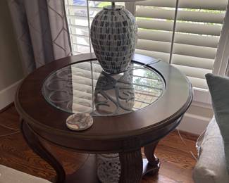 Side table with lamp