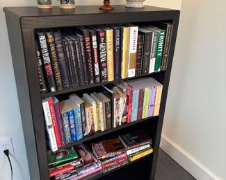 bookcase and books